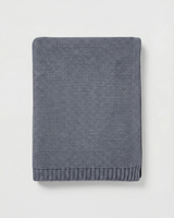 Personalisierte Strickdecke mit Namen - aus 100% Baumwolle