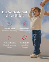 Abenteurer - rutschfeste & ergonomische Kleinkind Barfußschuhe
