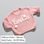 Hand-knitted personalized sweater made of 100% cotton