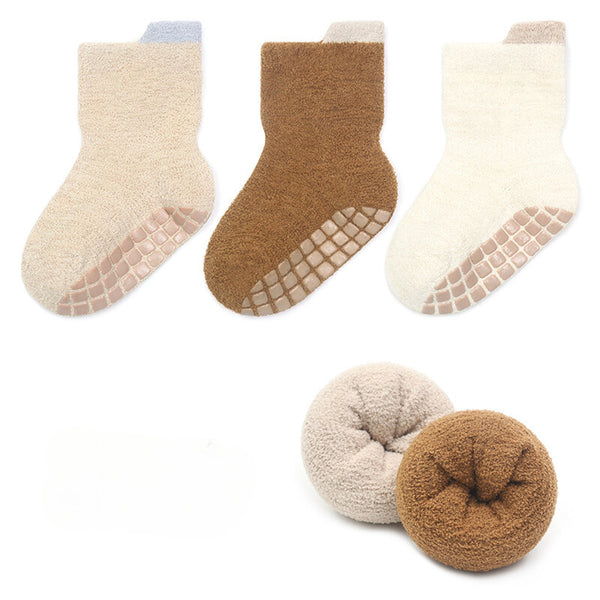 Warme Anti-Rutsch Kuschelsocken (3er-Pack)