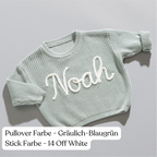 Hand-knitted personalized sweater made of 100% cotton