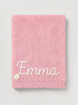 Personalized knitted blanket with name – made of 100% cotton