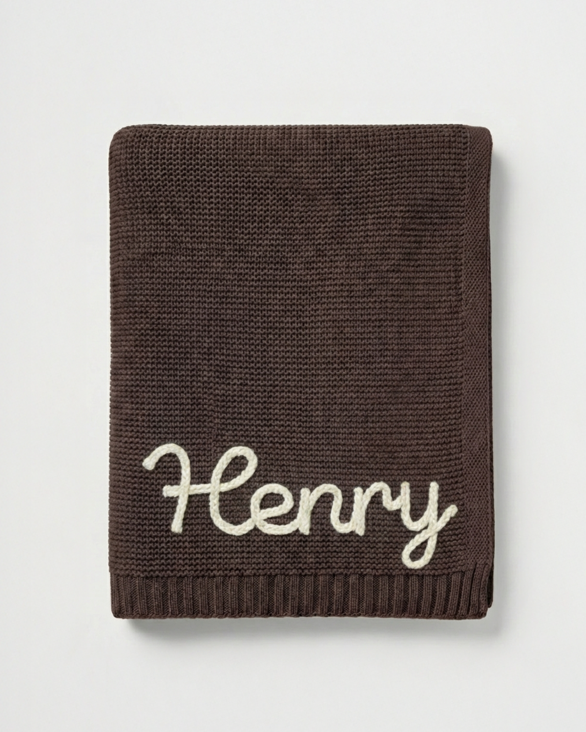 Personalized knitted blanket with name – made of 100% cotton